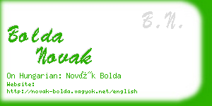bolda novak business card